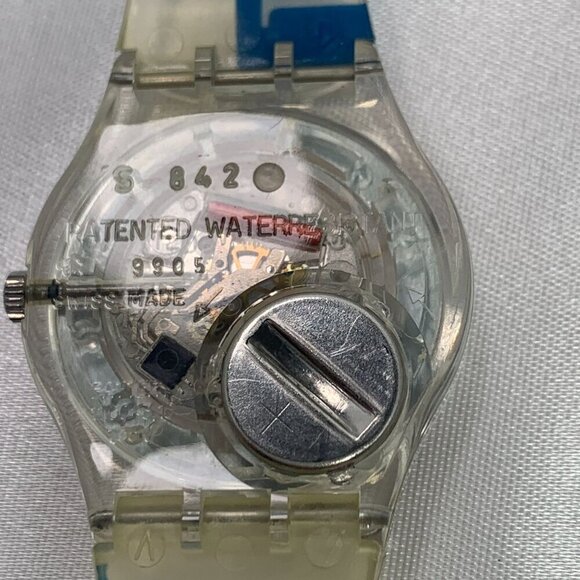 Swatch Daimler Chrysler Vintage Collectible Promotional Wristwatch Clear/Blue - Picture 13 of 13